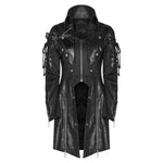 Neo-Punk Gothic Leather Look Coat - Women My Store