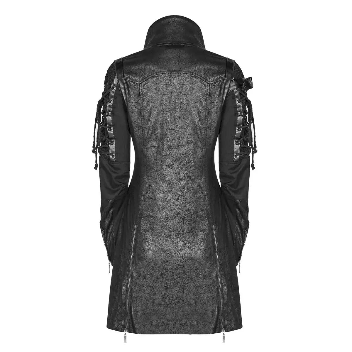 Neo-Punk Gothic Leather Look Coat - Women My Store