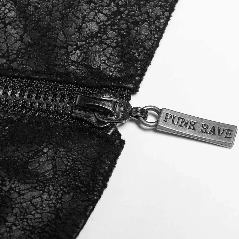 Neo-Punk Gothic Leather Look Coat - Women My Store