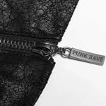 Neo-Punk Gothic Leather Look Coat - Women My Store