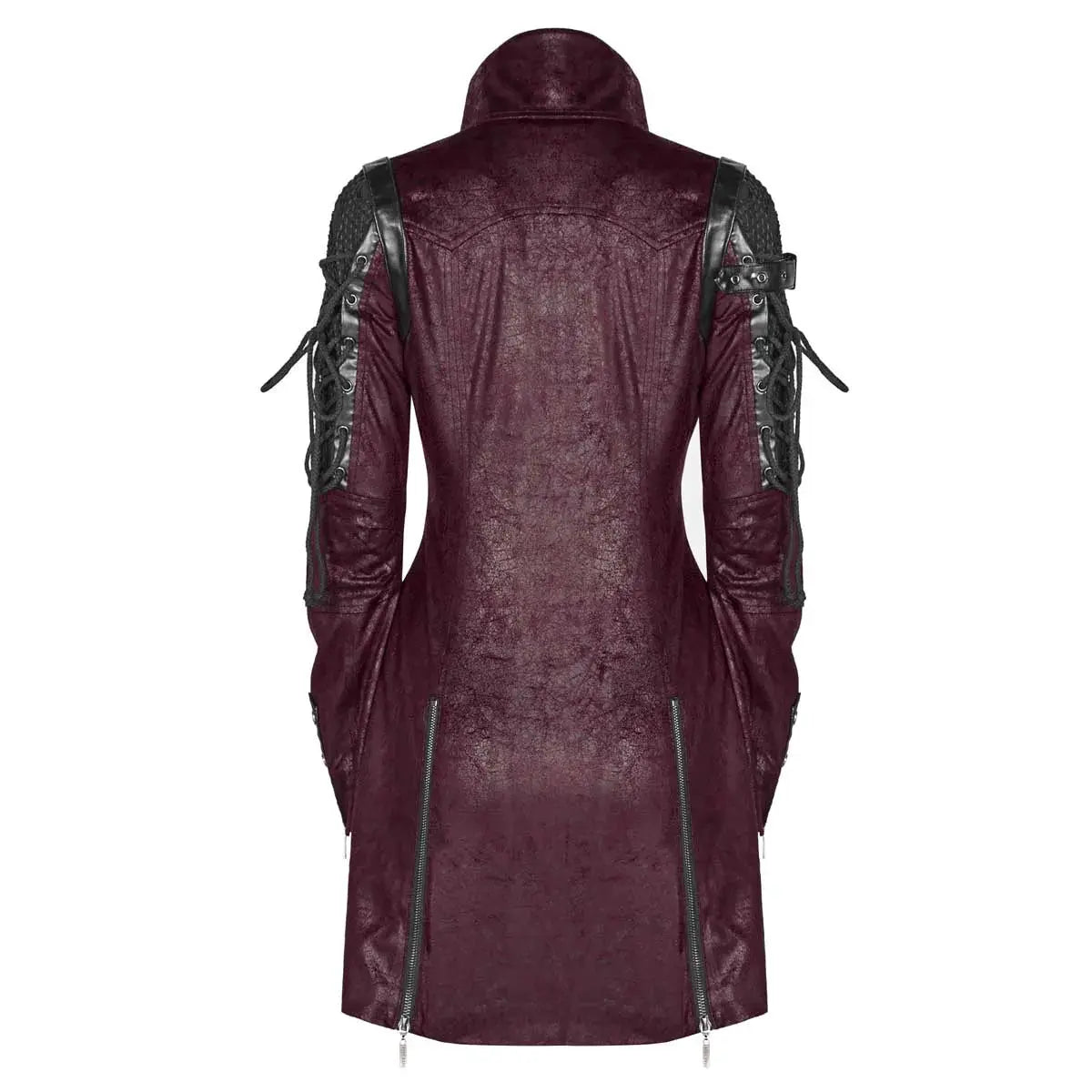 Neo-Punk Gothic Leather Look Coat - Women My Store