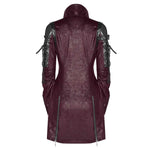 Neo-Punk Gothic Leather Look Coat - Women My Store