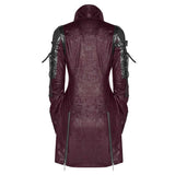 Neo-Punk Gothic Leather Look Coat - Women My Store