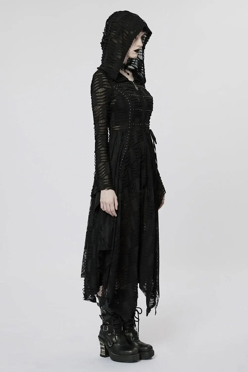 Neon Nightfall Distressed Coat - PunkRave