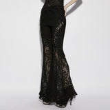 Nightgarden Lace Splice Flared Pants PunkRave