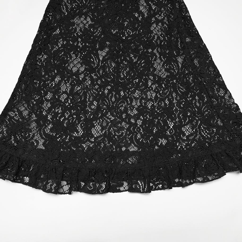 Nightgarden Lace Splice Flared Pants PunkRave