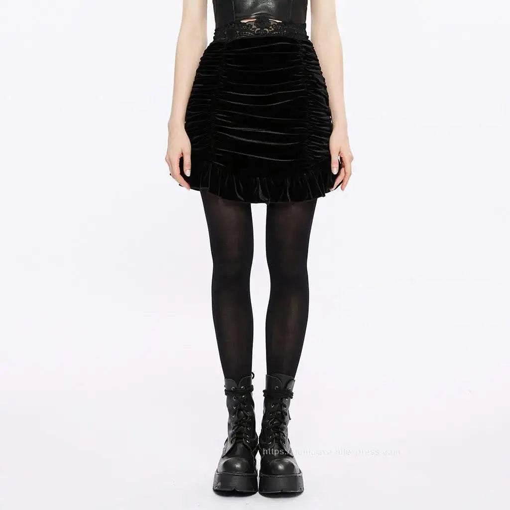 Nosferatu's Enigma - Gothic Mini Skirt - PunkRave