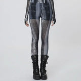 Nuclear Printed Leggings (Grey) - PunkRave