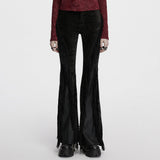 Crestfallen Punk Velvet Flared Bellbottom Pants