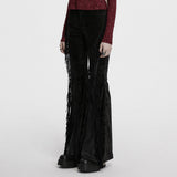 Crestfallen Punk Velvet Flared Bellbottom Pants