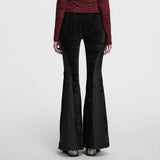Crestfallen Punk Velvet Flared Bellbottom Pants