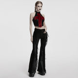 Crestfallen Punk Velvet Flared Bellbottom Pants