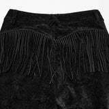 Crestfallen Punk Velvet Flared Bellbottom Pants