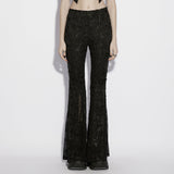 Beltane Gothic Lace Flared Pants