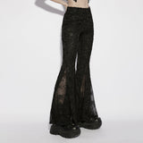 Beltane Gothic Lace Flared Pants