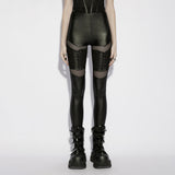 Claviceps Punk Cyber Lace-Up Mesh Leggings