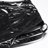 Solanum Punk PU Cut Out Shorts