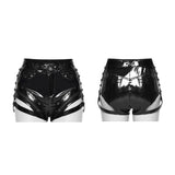 Solanum Punk PU Cut Out Shorts