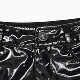Solanum Punk PU Cut Out Shorts