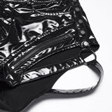 Solanum Punk PU Cut Out Shorts