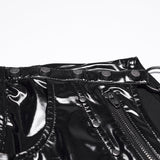 Solanum Punk PU Cut Out Shorts