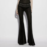 Locust Gothic Lace Velvet Flared Pants