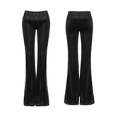 Locust Gothic Lace Velvet Flared Pants
