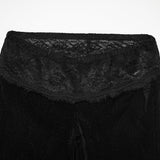 Locust Gothic Lace Velvet Flared Pants