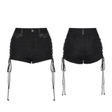 Reliquary Punk Lace Lace-Up Shorts