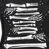 Doomspire Punk Buckle Bones Off-Shoulder Shirt