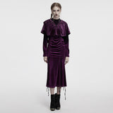 Barabbas Gothic Velvet Hooded Cape Cloak