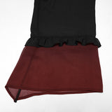 Avenge Gothic Lace-Up Sheer Ombre Shirt