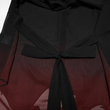 Avenge Gothic Lace-Up Sheer Ombre Shirt