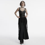 Aldebaran Punk Mesh Long Skirt