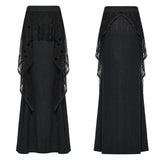 Aldebaran Punk Mesh Long Skirt