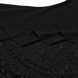 Astute Gothic Lace Ruffle Asymetrical Dress