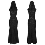 Bloodstone Gothic Lace Hooded Dress