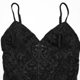 Chagrin Gothic Lace Strap Maxi Dress