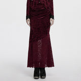 Asclepius Gothic Lace Velvet Skirt