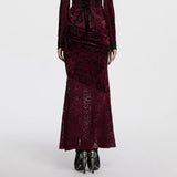 Asclepius Gothic Lace Velvet Skirt