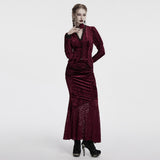 Asclepius Gothic Lace Velvet Skirt