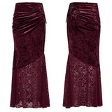 Asclepius Gothic Lace Velvet Skirt