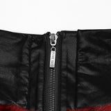Clairvoyant Punk Faux Leather Faux Fur Skirt