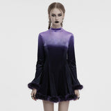Vermeil Gothic Velvet Faux Fur Dress
