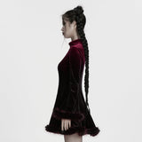 Vermeil Gothic Velvet Faux Fur Dress