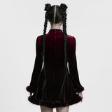 Vermeil Gothic Velvet Faux Fur Dress