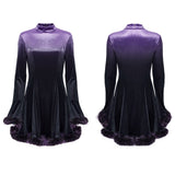 Bellatrix Gothic Velvet Faux Fur Dress