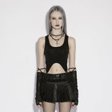 Galena Gothic Faux Leather Skirt