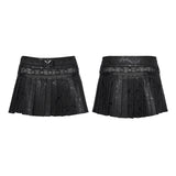 Galena Gothic Faux Leather Skirt
