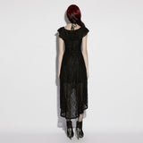 Lurid Gothic Lace Ruffle Dress